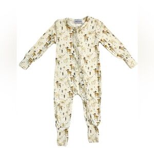 Little Eyes | Convertible Bamboo Baby Sleeper Romper | 'Goat To Bed' Zippy